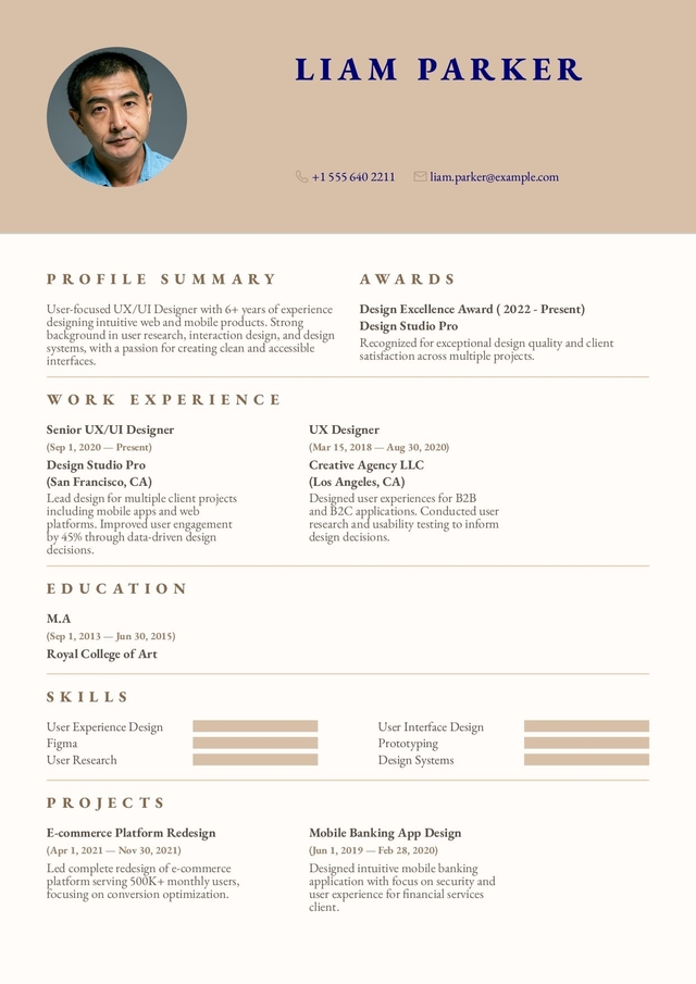 charm resume template