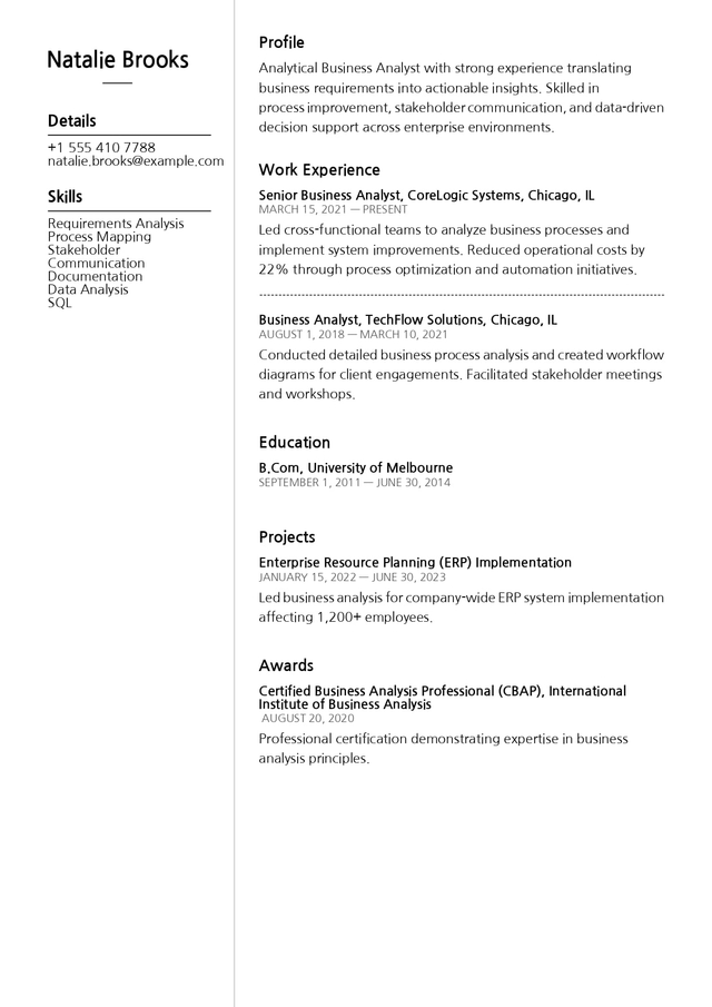 horizon resume template
